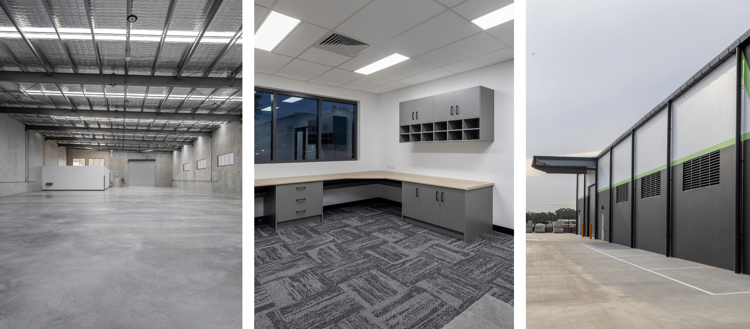 Rycon construction team coordinating commercial site works in Southeast Queensland, early stage of warehouse build