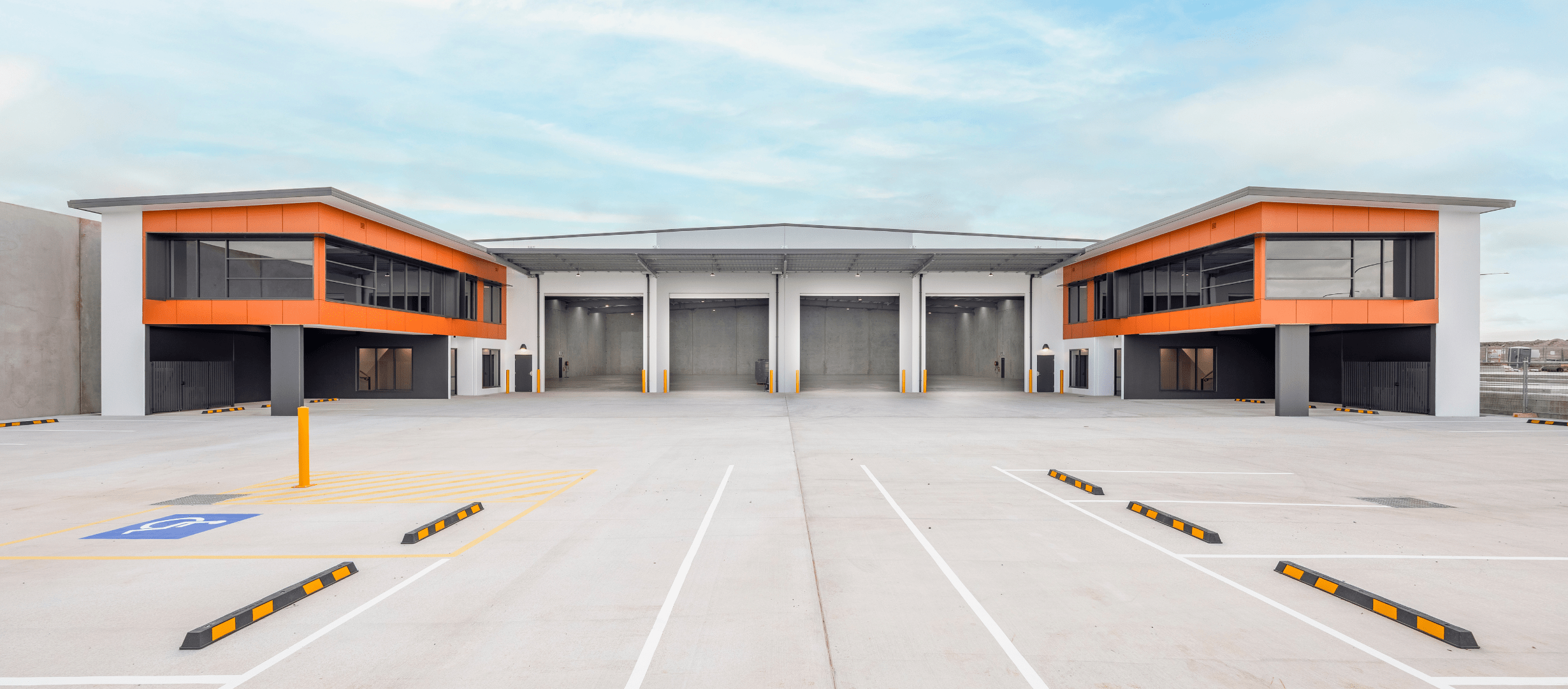 Completed Rycon commercial project featuring high-spec internal office fit-out and striking exterior design