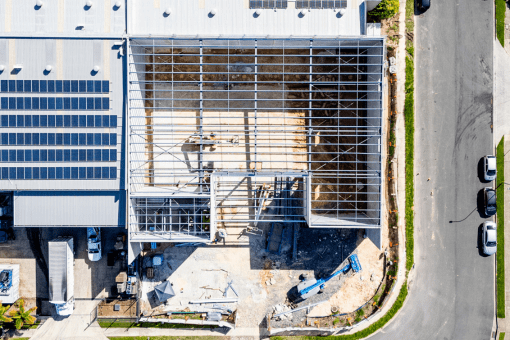 Image of Berrinba Coldstores in the construction phase.