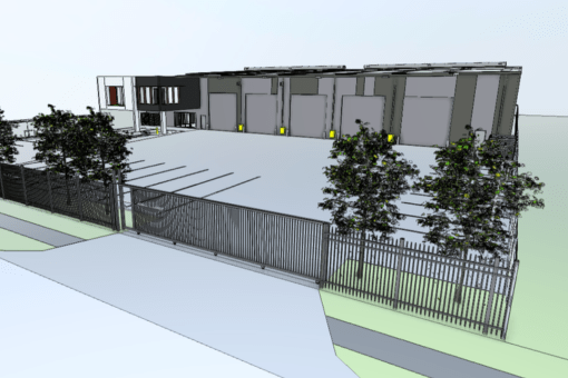 Overhead image of Berrinba Coldstores in the construction phase.